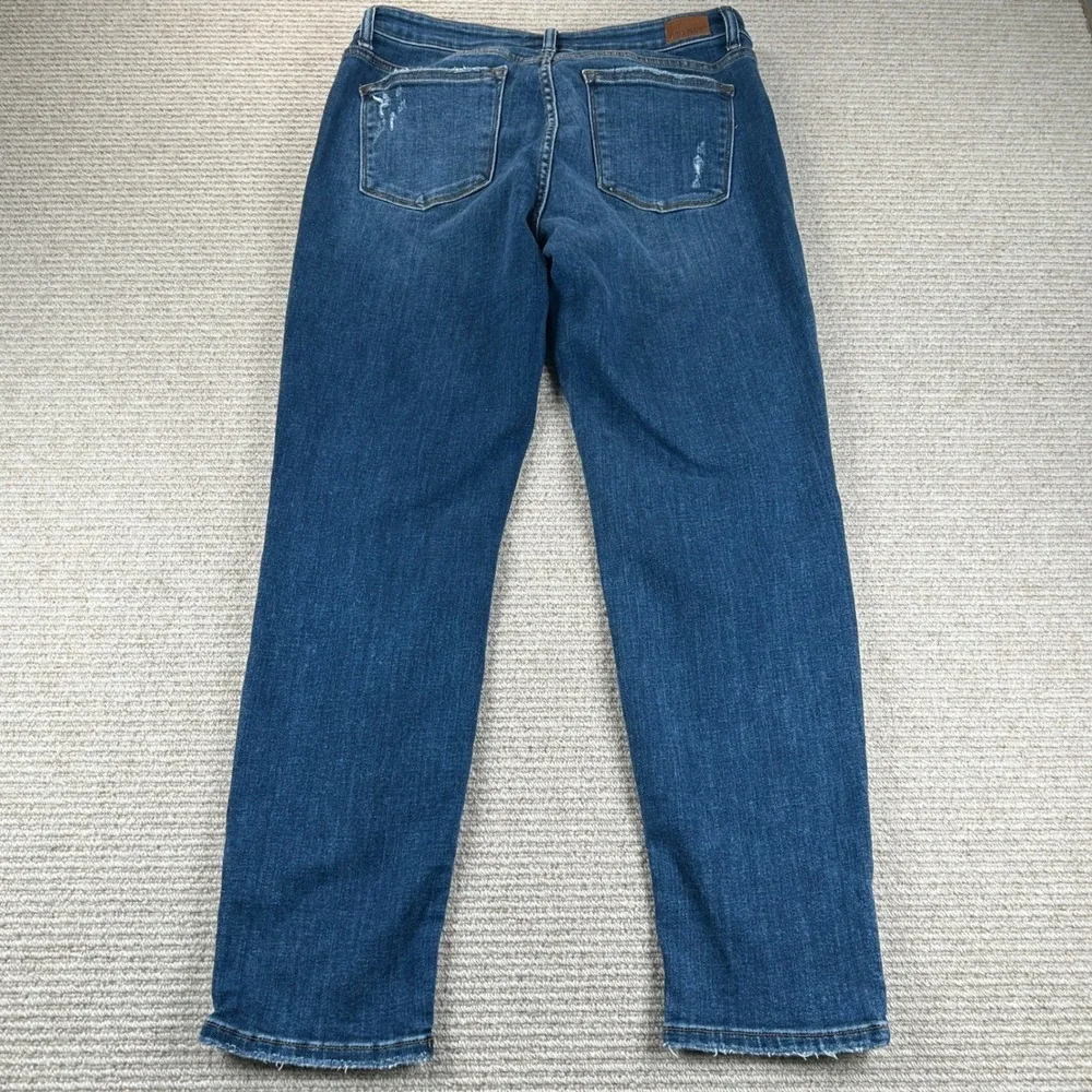 Judy Blue Boyfriend Slim Fit Jeans Womens 11/30-32 Distressed Boho Grunge Street